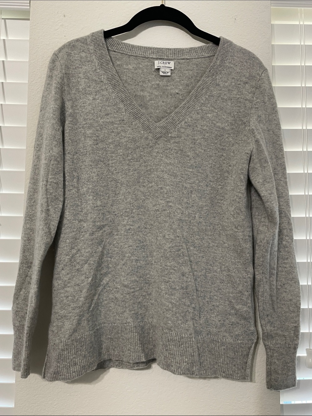 J. Crew Women's V-Neck Sweater in Heather Gray